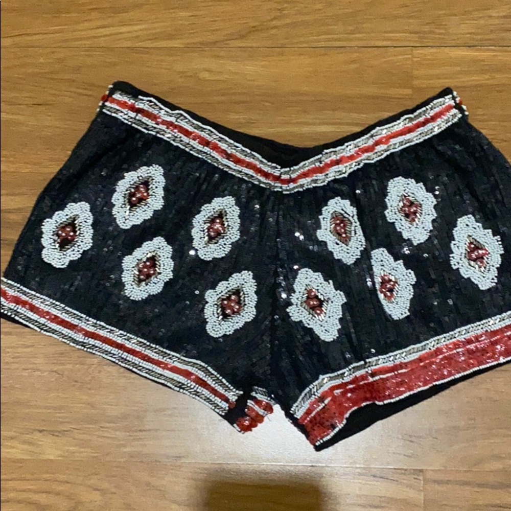 Zara sequin shorts